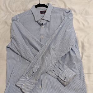 Untuckit blue striped slim xl